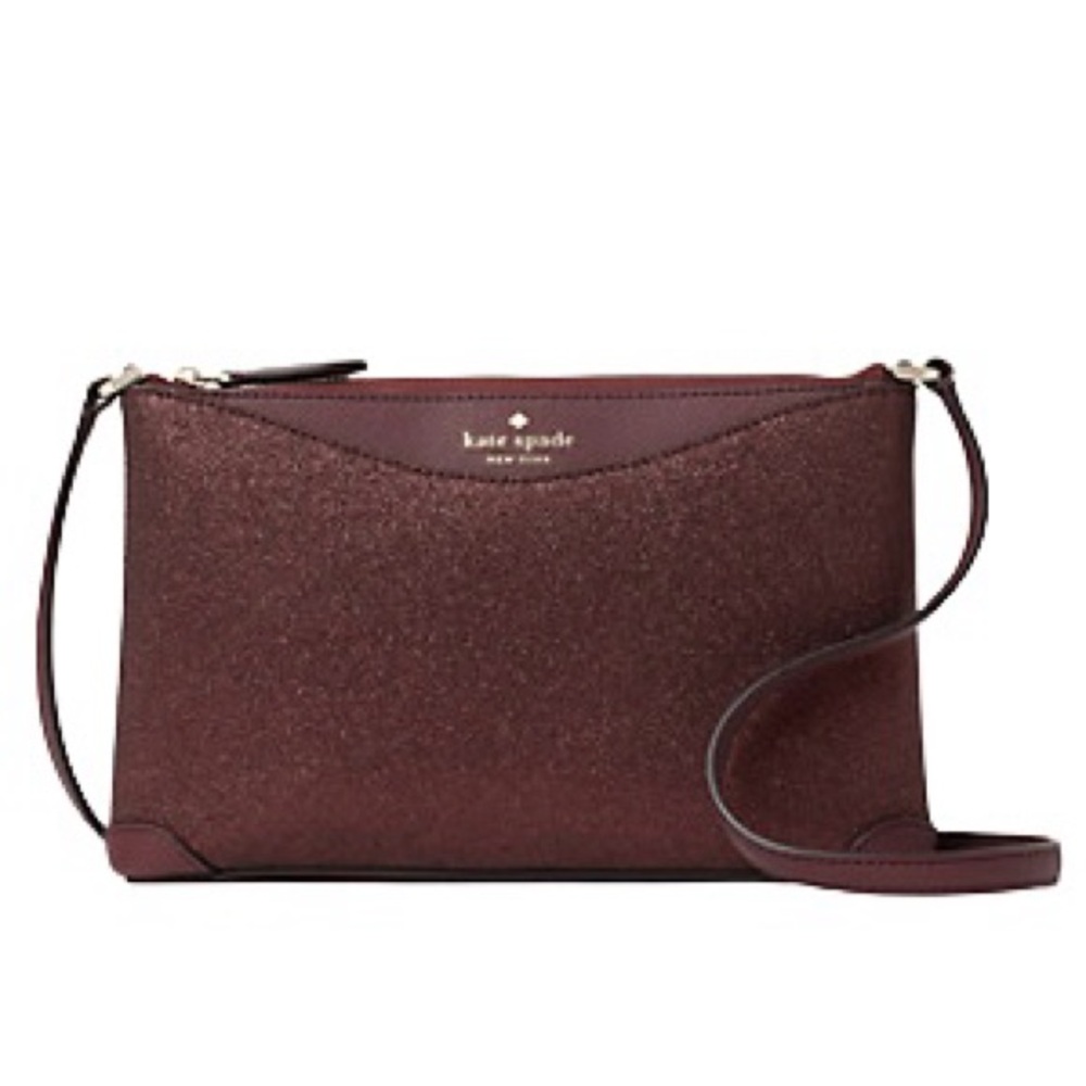 Kate Spade Crossbody Sparkly Dark Purple NWOT Glitter purse glittery bag - Picture 15 of 16
